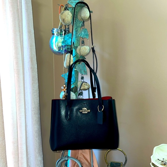 COACH 2-WAY BLACK REVERSIBLE CROSSBODY- TOTE PRISTINE - Picture 3 of 17